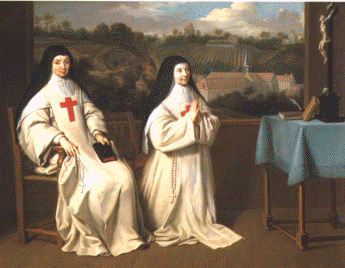 Portrait d'Anglique et Agns Arnauld, les deux grandes abbesses de Port-Royal, par Philippe de Champaigne